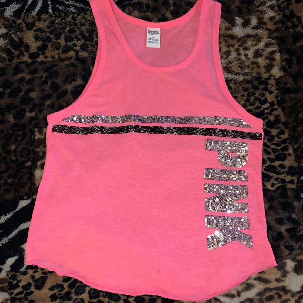 ***SOLD*** VICTORIA’S SECRET PINK SEQUIN TANK TOP